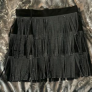 Chelsea studded fringe mini skirt from Honey. Good condition.